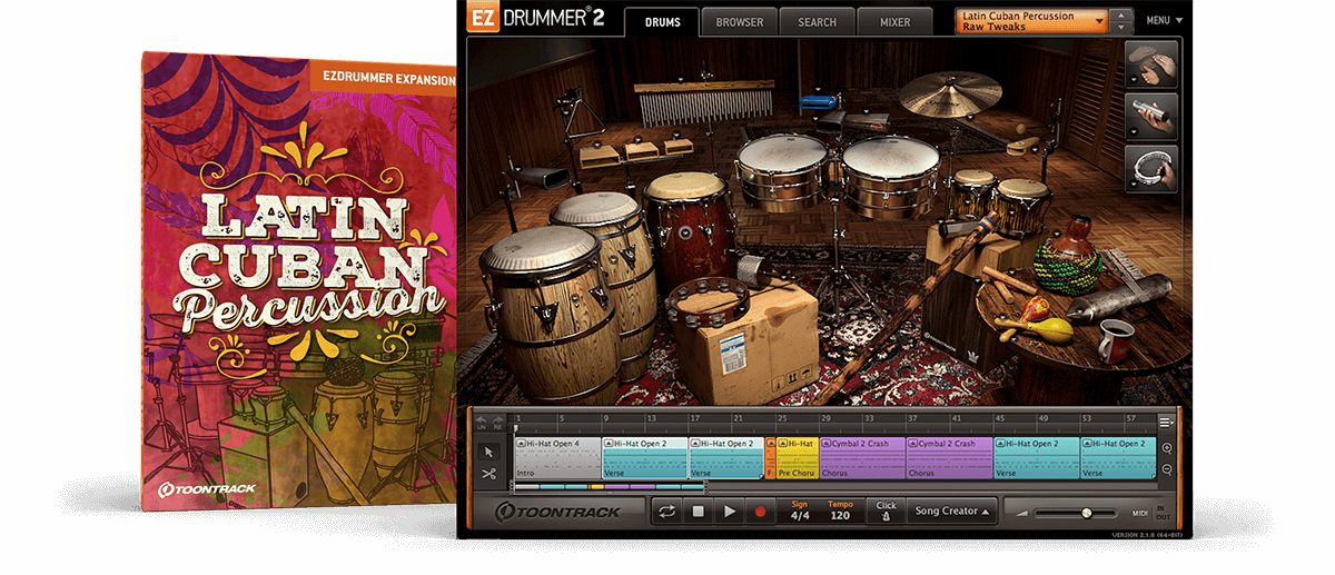 TOONTRACK EZX LATIN CUBAN PERC