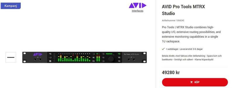 Avid MTRX Studio produktbild